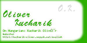 oliver kucharik business card